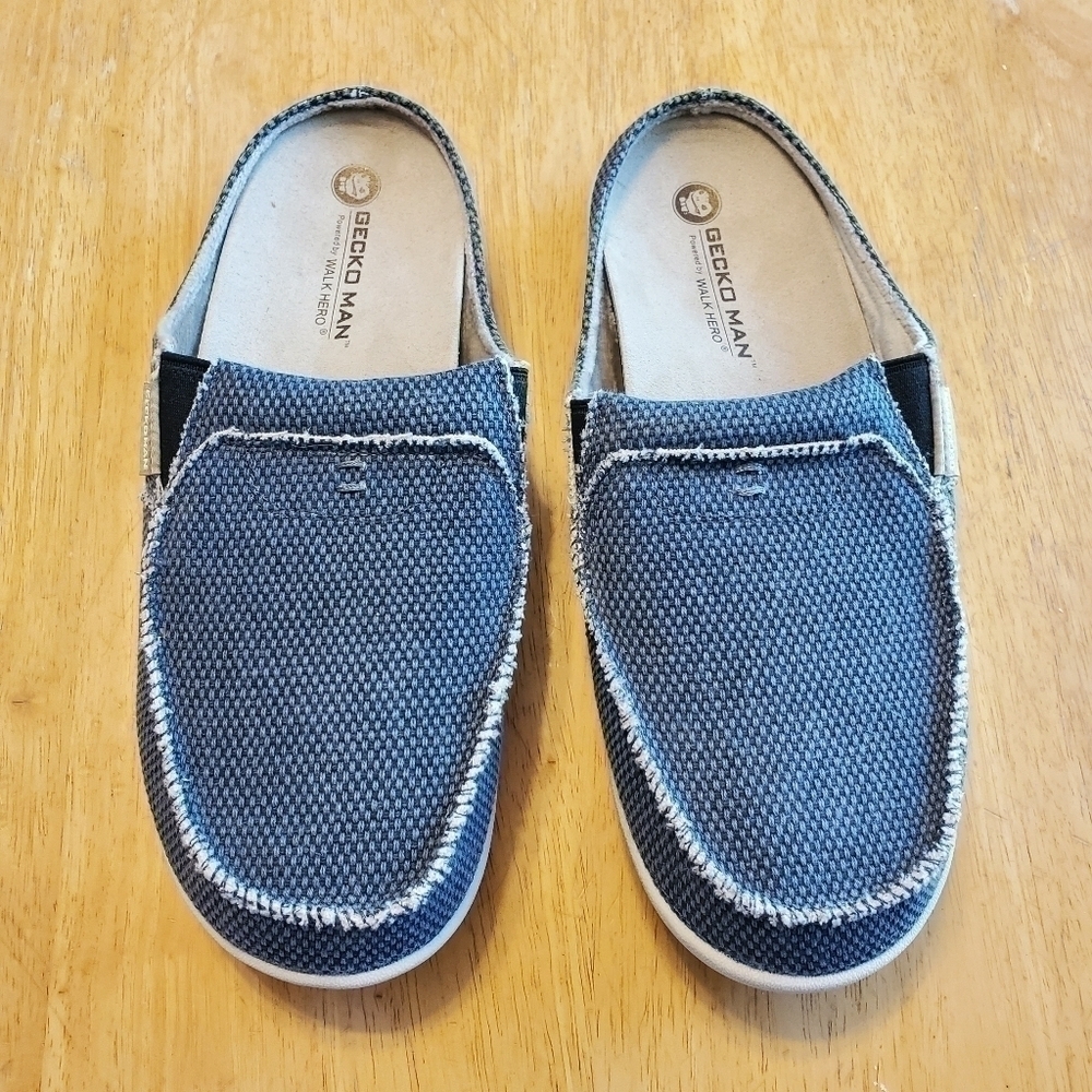 Gecko Man Canvas Slippers Navy 11 - Picture 4 of 11
